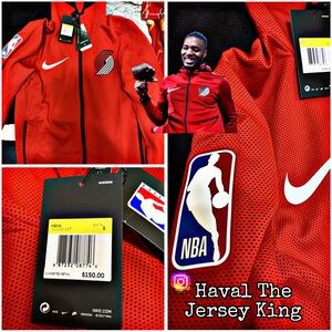 Portland Trail Blazers Nike Red Showtime Therma Flex Performance Full-Zip Hoodie